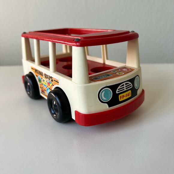 Vintage Fisher-Price Little People Mini Bus 141 1969 - Picture 1 of 9